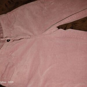 St. John's Bay Women's Straight Leg Corduroy Jeans in Dusty Rose